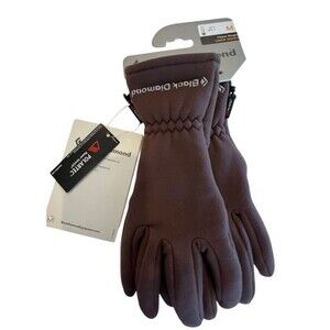 Black Diamond NWT Polartec Womens Gloves Sz M Fleece Weight Liner Series Brown